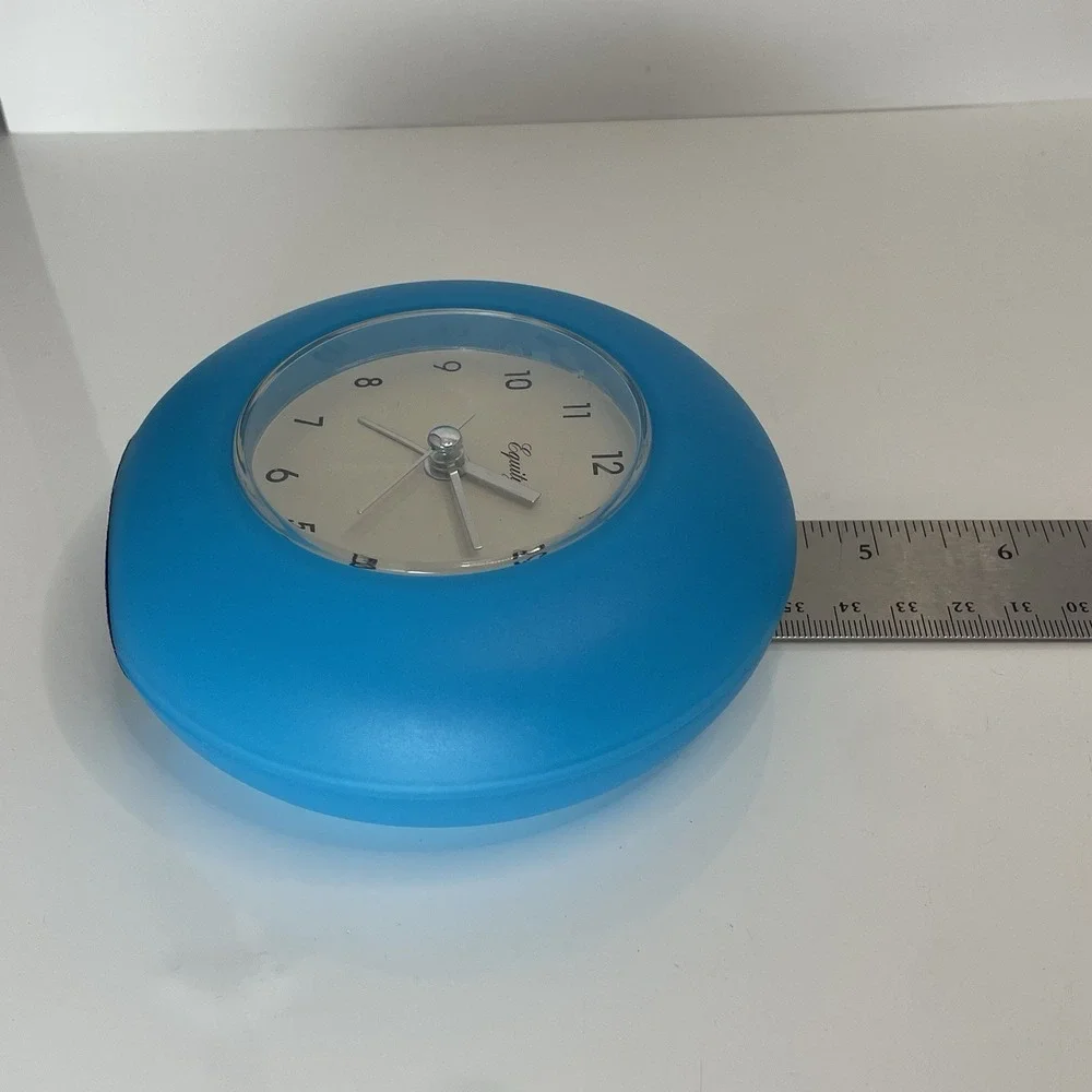 Quartz Table Clock‎ - Frost Blue Alarm Clock Mcm Look Tested